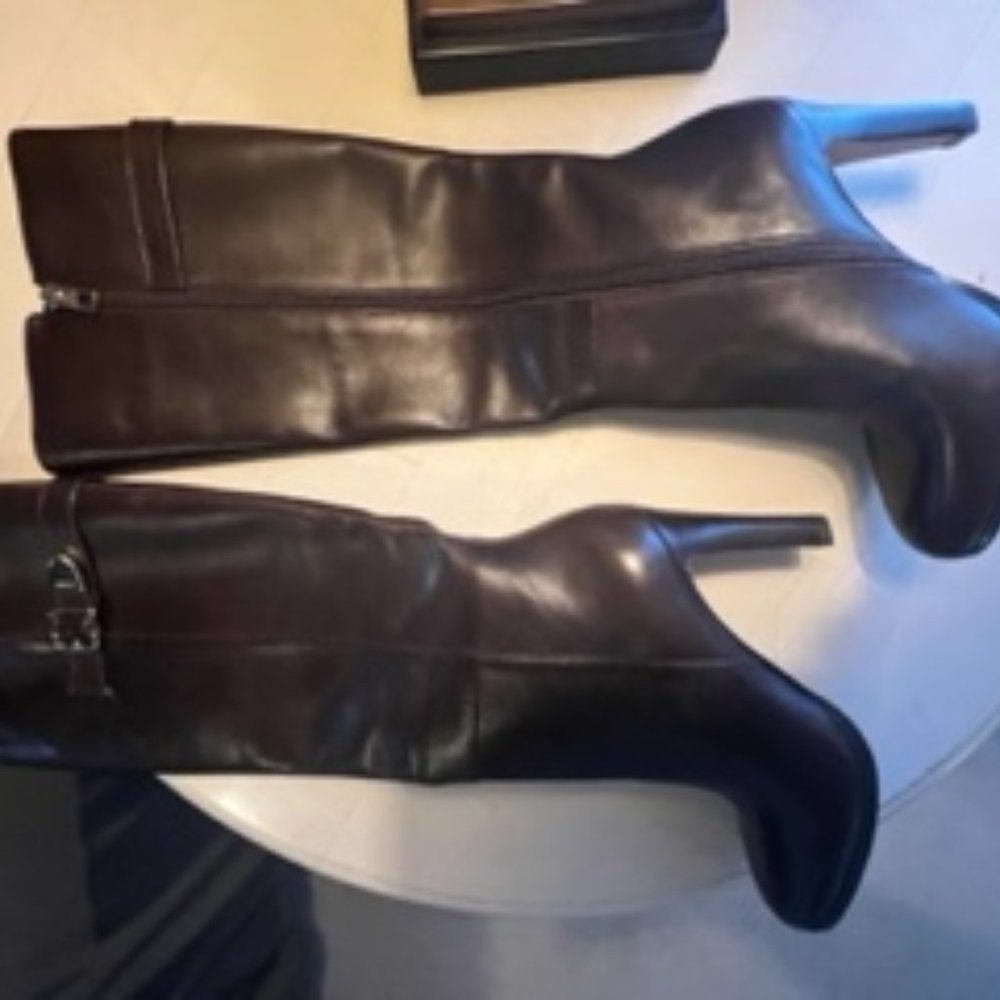 Coach leather stilleto tall boots